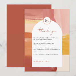 Terracotta Sunrise | 結婚式 テーブルサンクスギフト サンキューカード