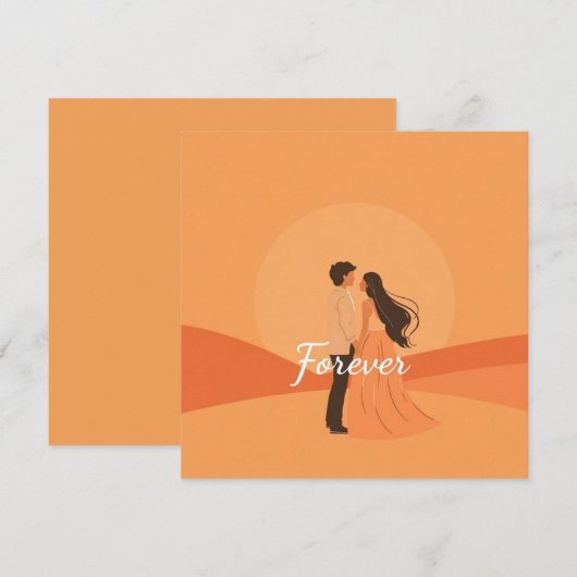 Terracotta Sunset 招待状 (正面/裏面)