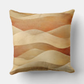 Terracotta Taupe Desert Sandy Waves クッション (裏面)