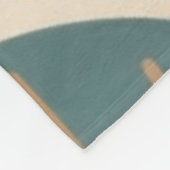 Terracotta & Teal Autumn pattern フリースブランケット (角)