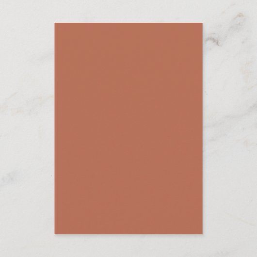 Terracotta Toadstool Woodland Magic Wedding エンクロージャーカード (裏面)