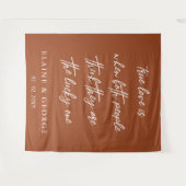 Terracotta True Love is 結婚's Photo Backdrop タペストリー (正面(横))