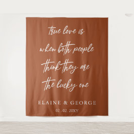Terracotta True Love is 結婚's Photo Backdrop タペストリー