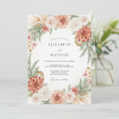 Terracotta Warm Harvest Wedding 招待状 (スタンド正面)