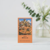 Terracotta Warmth- Rustic Italian Pizza Bella Shop 名刺 (スタンド正面)