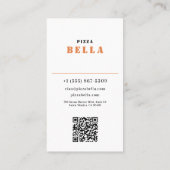 Terracotta Warmth- Rustic Italian Pizza Bella Shop 名刺 (裏面)