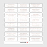 Terracotta wedding guest address labels sticker シール<br><div class="desc">Easy to personalize,  names and addresses / individual wedding shipping address label stickers for guests.</div>