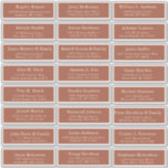 Terracotta wedding guest address labels sticker シール<br><div class="desc">Easy to personalize,  names and addresses / individual wedding shipping address label stickers for guests.</div>
