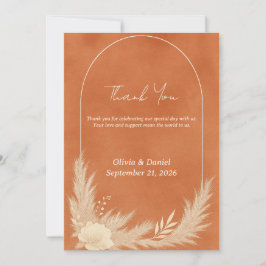 Terracotta Wedding Thank You Card サンキューカード