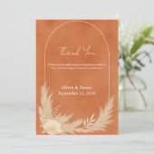 Terracotta Wedding Thank You Card サンキューカード (スタンド正面)