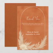 Terracotta Wedding Thank You Card サンキューカード (正面/裏面)