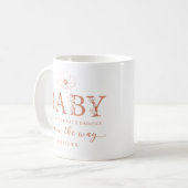 Terracotta Wildflower Baby Announcement Coffee Mug コーヒーマグカップ (正面左)