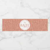 Terracotta Wildflower Baby Shower ペットボトルラベル (シングルラベル)