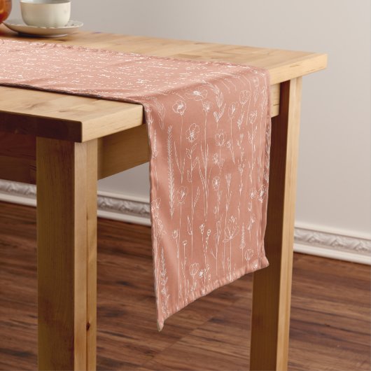 Terracotta Wildflower Baby Shower Table Runner ショートテーブルランナー (インサイチュ)