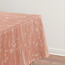 Terracotta Wildflower Baby Shower Tablecloth テーブルクロス
