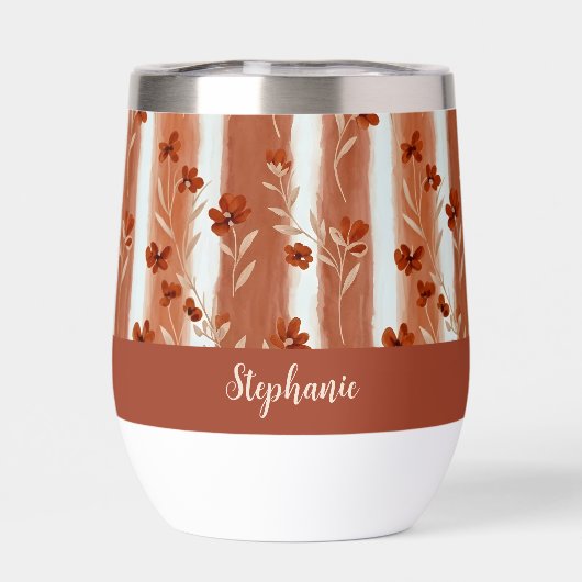 Terracotta Wildflower Monogram Boho (背面)