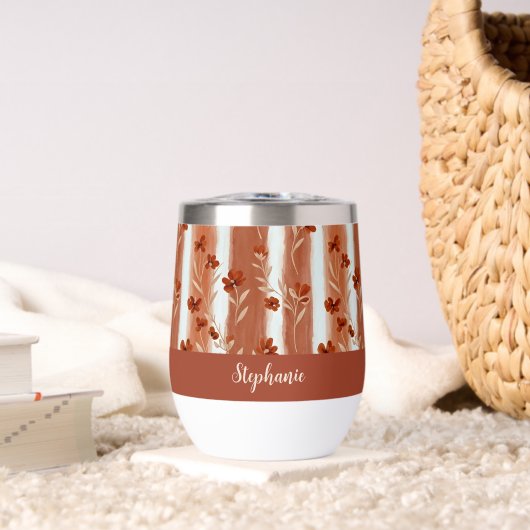 Terracotta Wildflower Monogram Boho  (リビング (回転後))