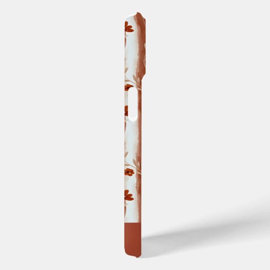 Terracotta Wildflower Monogram Boho  Case-Mate iPhoneケース (裏面 / 右)