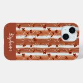 Terracotta Wildflower Monogram Boho  Case-Mate iPhoneケース (裏面 (横))