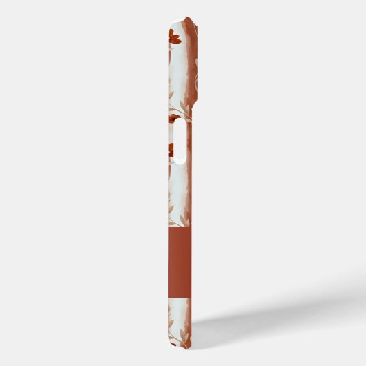 Terracotta Wildflower Monogram Name Boho Case-Mate iPhoneケース (裏面 / 右)