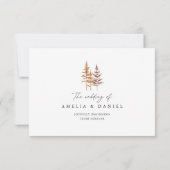 Terracotta Wildflower Mountain Wedding 出欠カード (裏面)