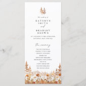 Terracotta Wildflower Mountain Wedding Ceremony プログラム (正面)