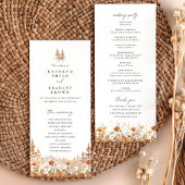 Terracotta Wildflower Mountain Wedding Ceremony プログラム