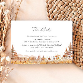 Terracotta Wildflower Mountain Wedding Hotel エンクロージャーカード