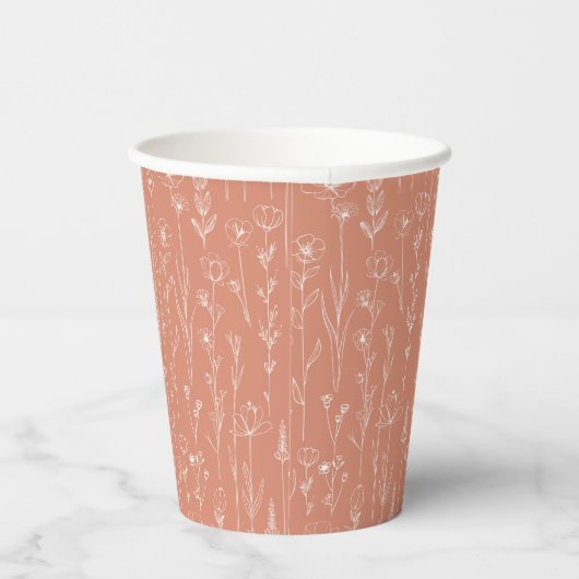 Terracotta Wildflower Party Cup | Botanical 紙コップ (右)