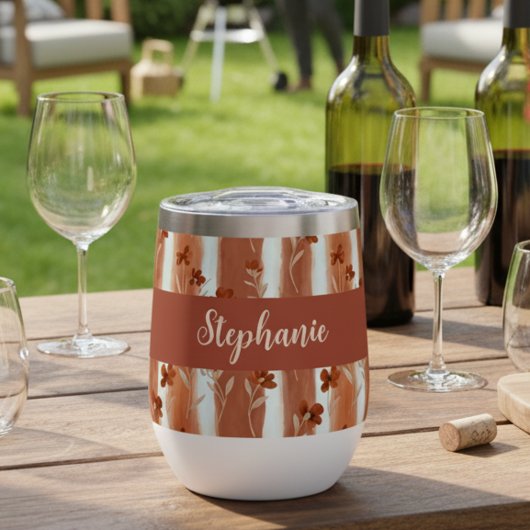 Terracotta Wildflower Personalized Boho 