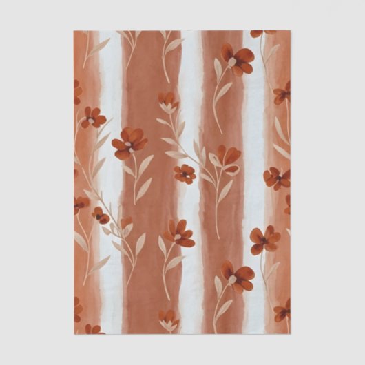 Terracotta Wildflower Stripe 薄葉紙 (正面)