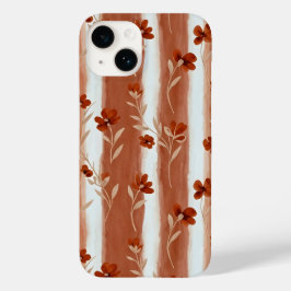 Terracotta Wildflower Stripe Case-Mate iPhone 14ケース