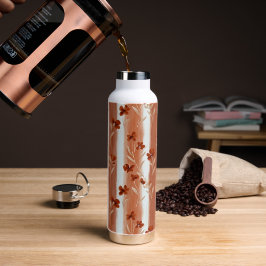 Terracotta Wildflower Stripe Insulated Bottle ウォーターボトル