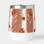 Terracotta Wildflower Stripe Wine Tumbler (左面)