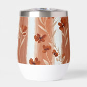 Terracotta Wildflower Stripe Wine Tumbler (正面)