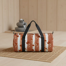 Terracotta Wildflower Stripe Yoga Mat ダッフルバッグ