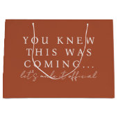 Terracotta Will You Be My Bridesmaid Proposal ラージペーパーバッグ (正面)