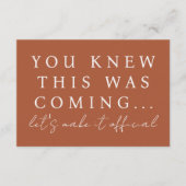 Terracotta Will You Be My Bridesmaid Proposal Card 招待状 (正面)