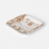 Terracotta Woodland Adventure Awaits Baby Shower ペーパープレート (傾斜あり)