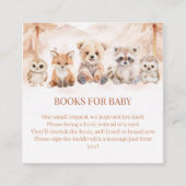 Terracotta Woodland Books for Baby Shower Insert エンクロージャーカード (正面)