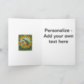 Terrapinと黒い目のスーザンフラワーズアールヌーボー シーズンカード (内部)