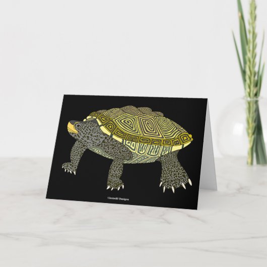 Terrapin (black) - Greeting Card カード (正面)