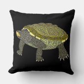 Terrapin (black) - Pillow クッション (正面)