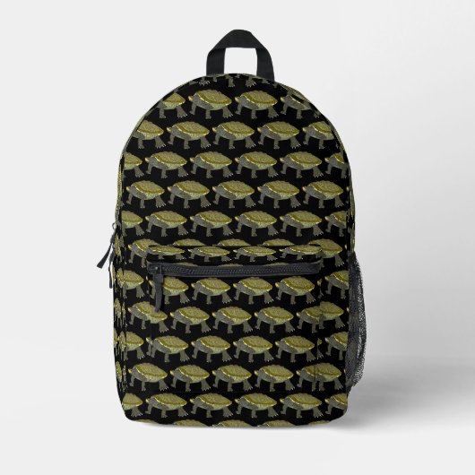 Terrapin (pattern black) - Backpack プリントバックパック (正面)