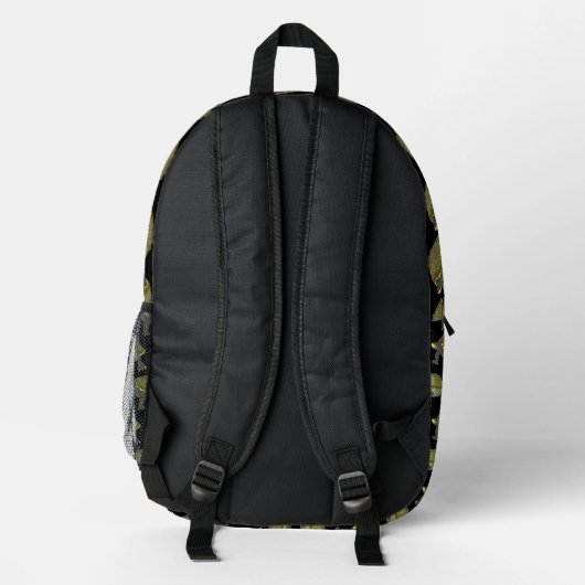 Terrapin (pattern black) - Backpack プリントバックパック (裏面)