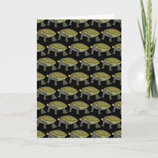 Terrapin (pattern black) - Greeting Card カード (正面)