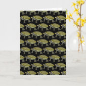 Terrapin (pattern black) - Greeting Card カード (黄色い花)