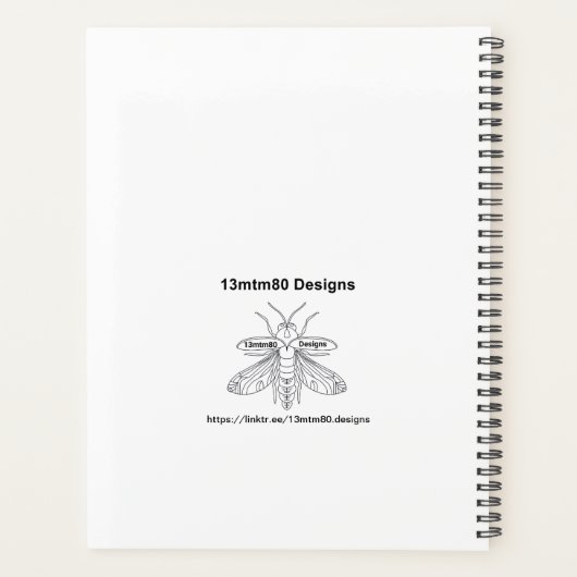 Terrapin (pattern black) - Planner プランナー手帳 (裏面)