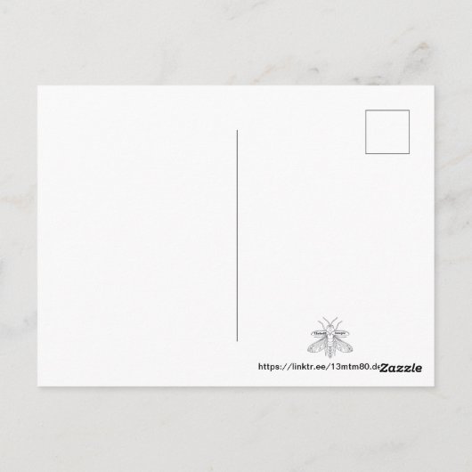 Terrapin (pattern black) - Postcard ポストカード (裏面)