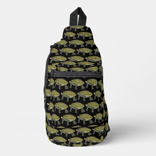 Terrapin (pattern black) - Sling Backpack スリングバッグ (正面)